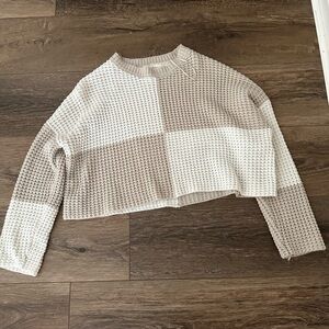 Color block  cropped sweater size medium